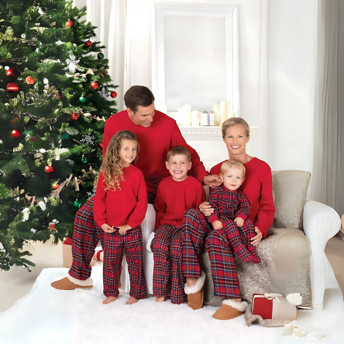 Festive Thermal Plaid Pajama Sets