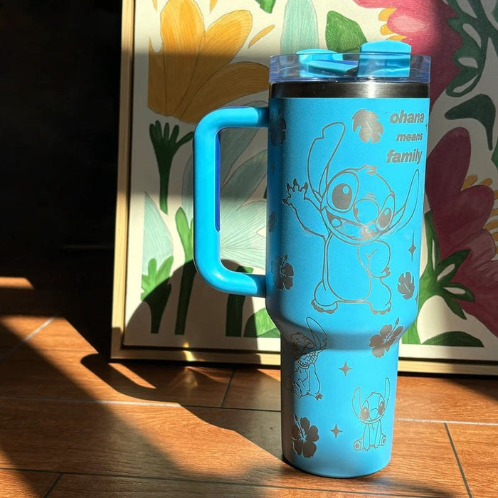 40oz Stitch Themed Stainless Steel Tumbler