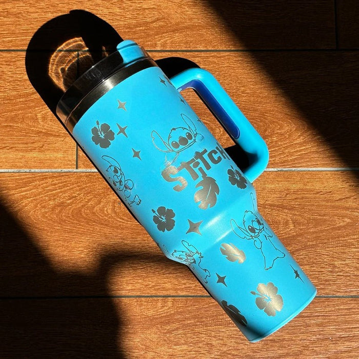 40oz Stitch Themed Stainless Steel Tumbler