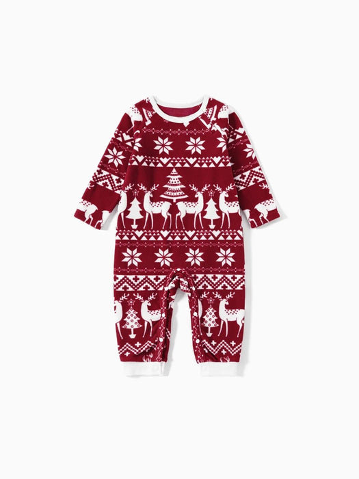 Festive Christmas Family Matching Long Sleeves Pajama Set