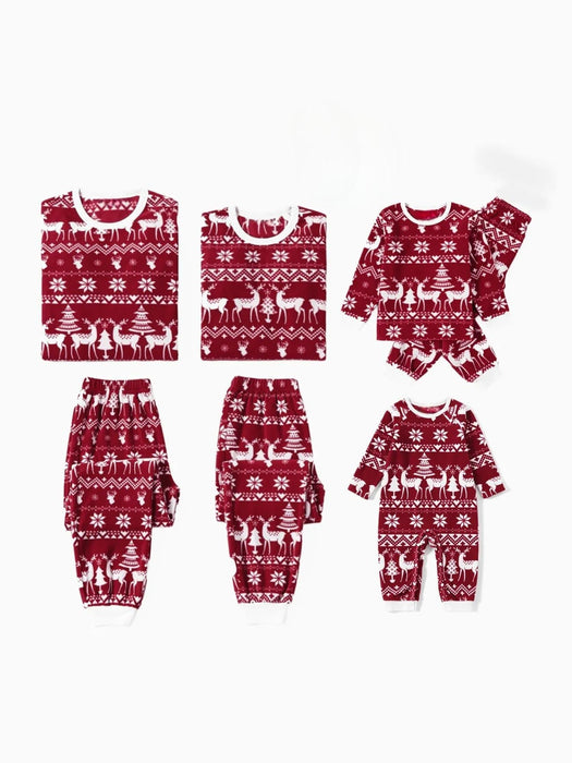 Festive Christmas Family Matching Long Sleeves Pajama Set