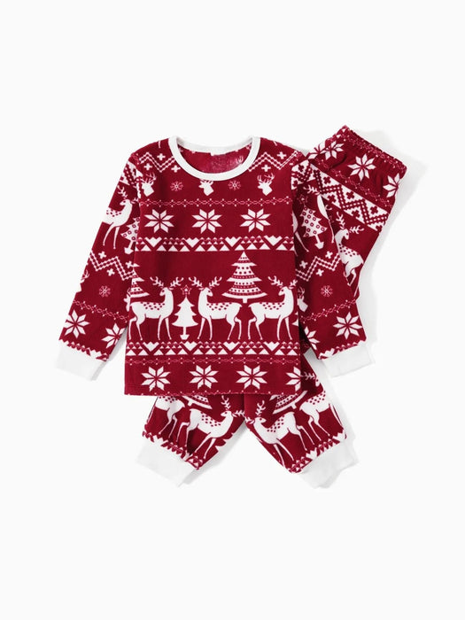 Festive Christmas Family Matching Long Sleeves Pajama Set