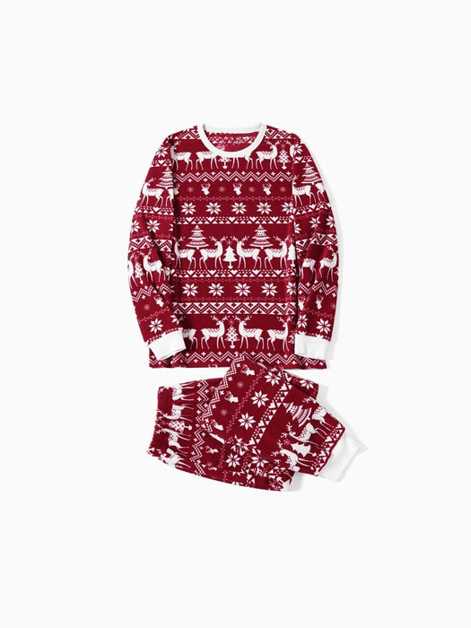 Festive Christmas Family Matching Long Sleeves Pajama Set