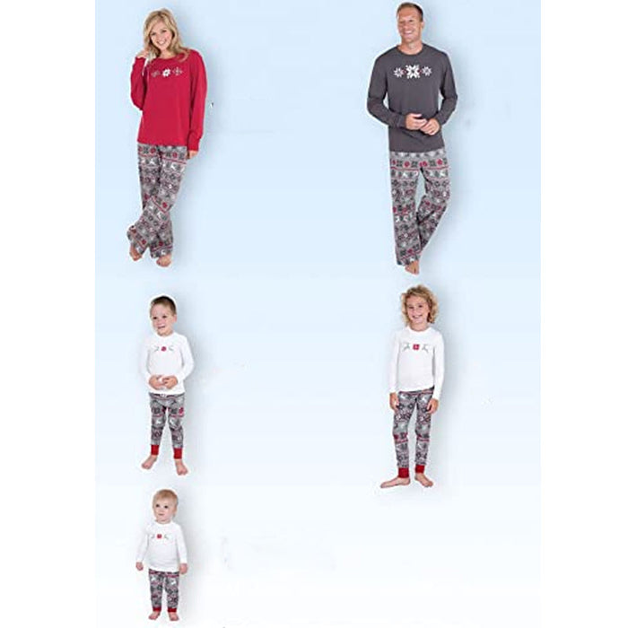 Festive Pajama Nordic Print Sets