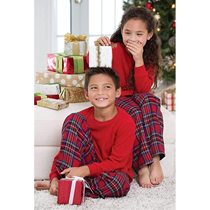 Festive Thermal Plaid Pajama Sets