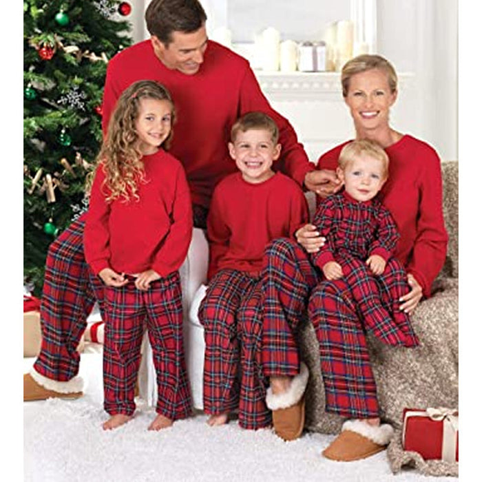 Festive Thermal Plaid Pajama Sets