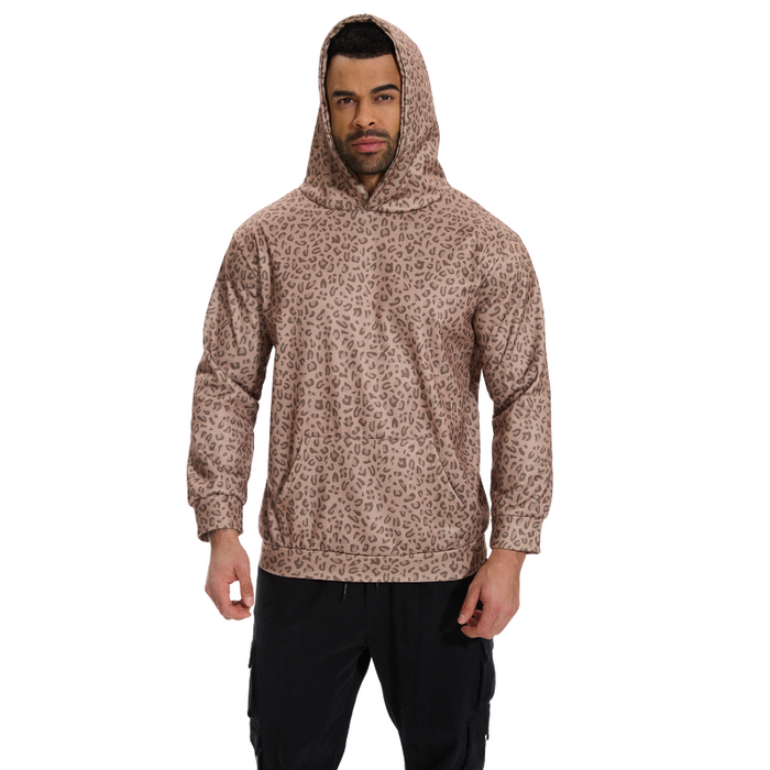 Leopard Pattern Hooded Sweatshirt