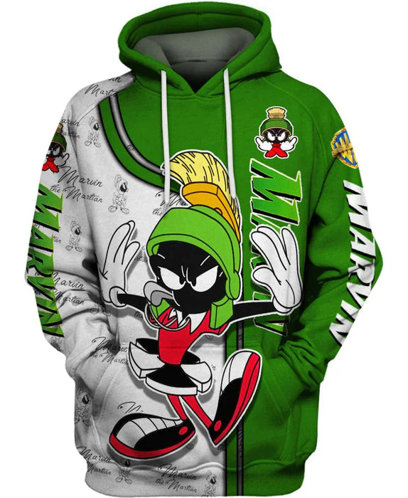 Cartoon Character Hoodie With Nostalgic Charm