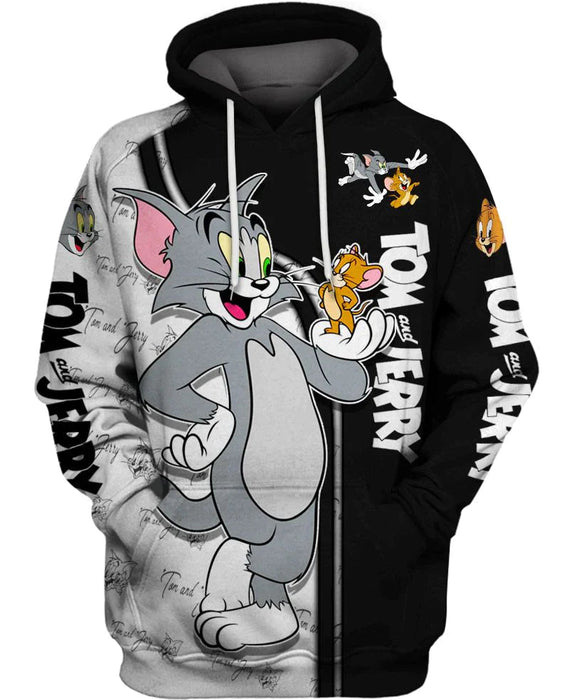 Nostalgic Cartoon Character Graphic Hoodie