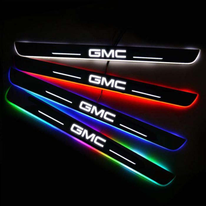 Magnet Powered LED Wireless Illuminated GMC Door Sills