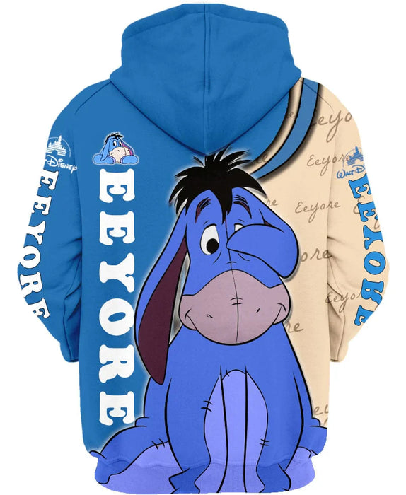 Cartoon Donkey Zip Up Hoodie