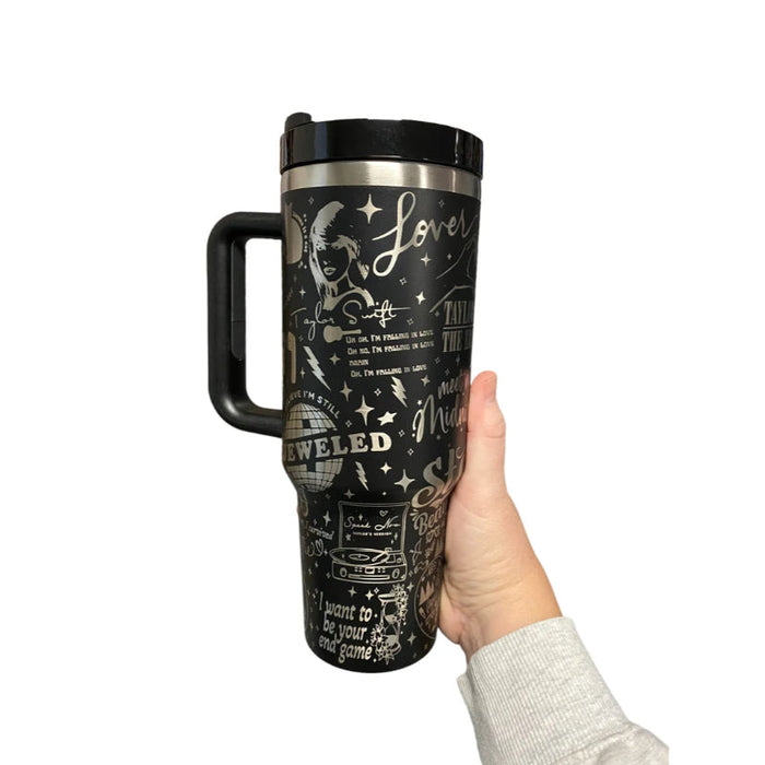 Engraved 40oz Tumbler Inspired By Taylor Swift Albums