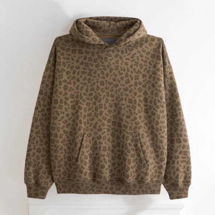 Fierce Leopard Printed Cozy Hoodie