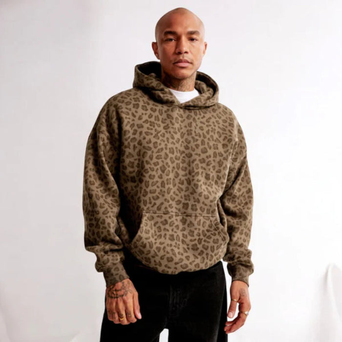 Fierce Leopard Printed Cozy Hoodie