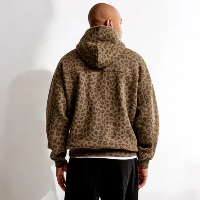 Fierce Leopard Printed Cozy Hoodie