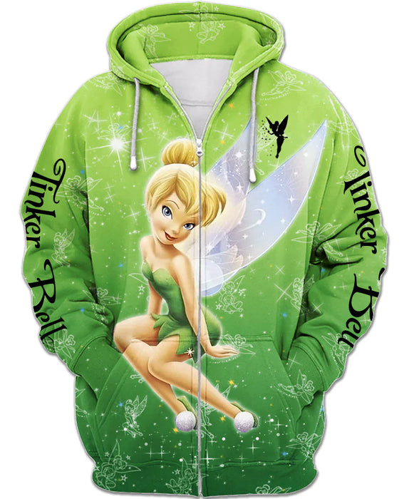 Fairy Inspired Green Zip-Up Hoodie