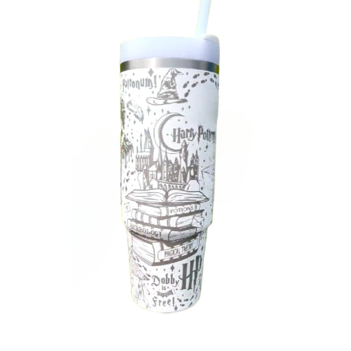 Wizard Themed 40 Oz Tumbler With Handle