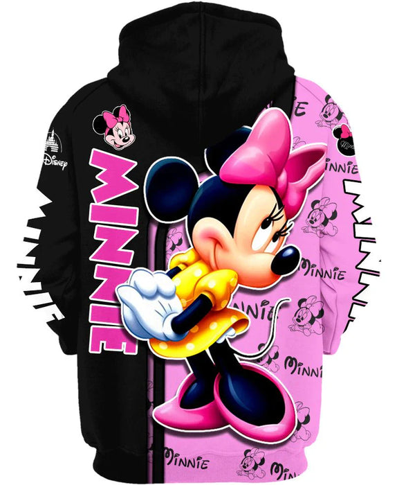 Cheerful Mouse Design Hoodie With Zipper