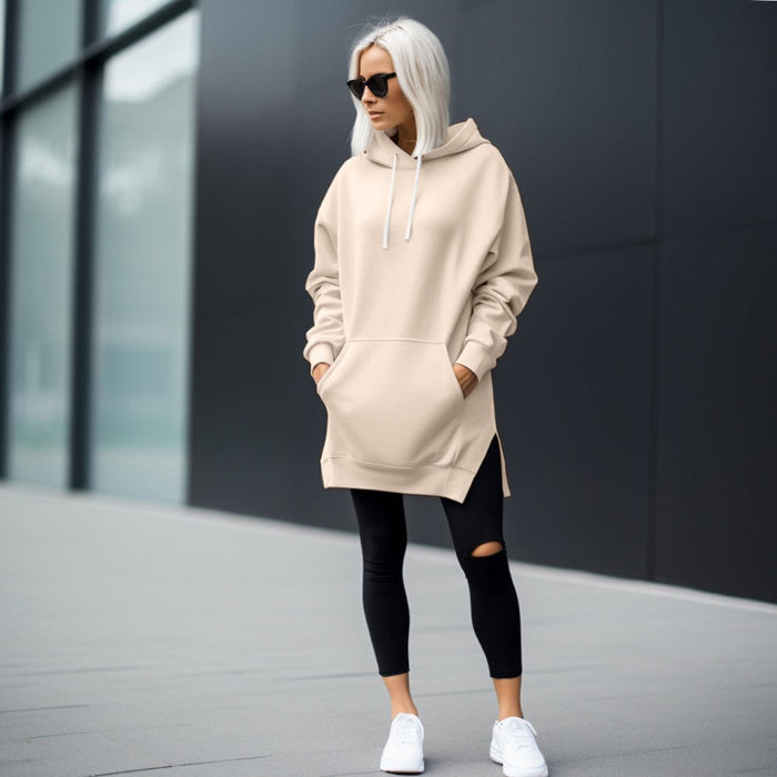 Versatile Hoodie Dress with Adjustable Hood