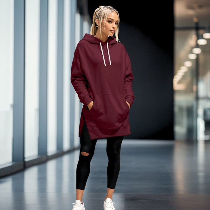 Versatile Hoodie Dress with Adjustable Hood