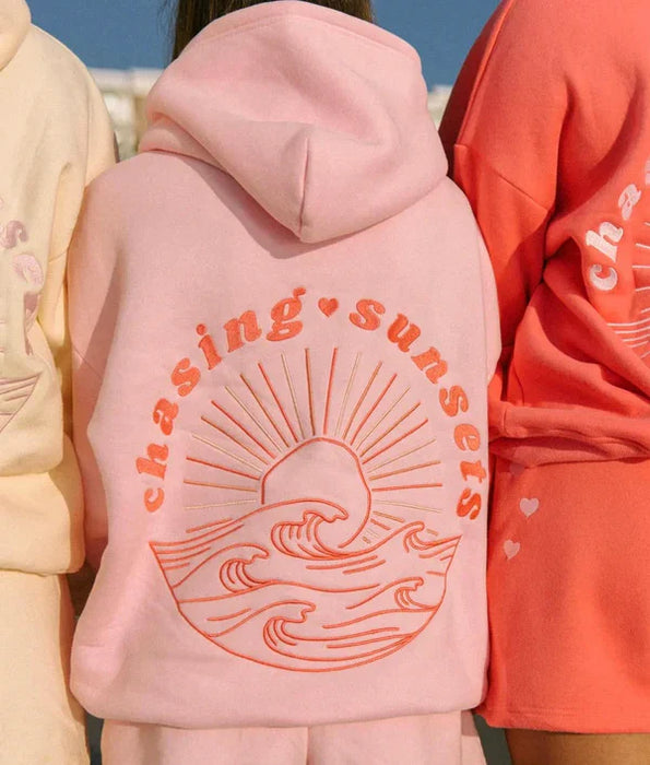 Sunset Graphic Oversized Hoodie