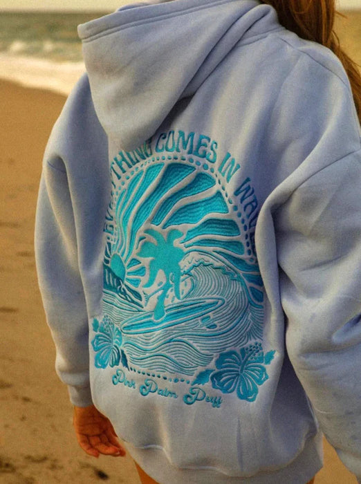 Oversized Sunset Hoodie with Striking Design