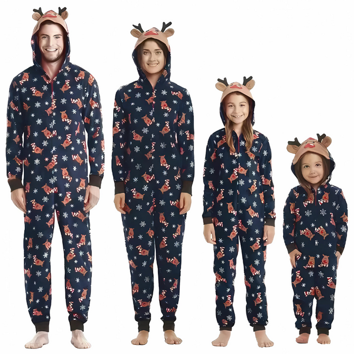 Reindeer Print Family Christmas Matching Pajamas