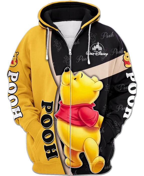 Winnie The Pooh Graphic Zip Up Hoodie