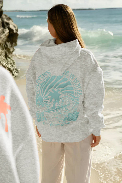 Oversized Sunset Hoodie with Striking Design