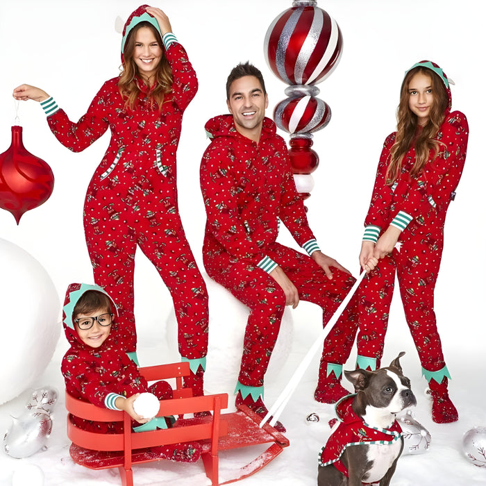 Christmas Printed Family Pajamas Matching Set