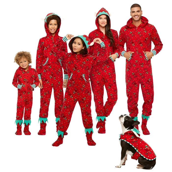 Christmas Printed Family Pajamas Matching Set