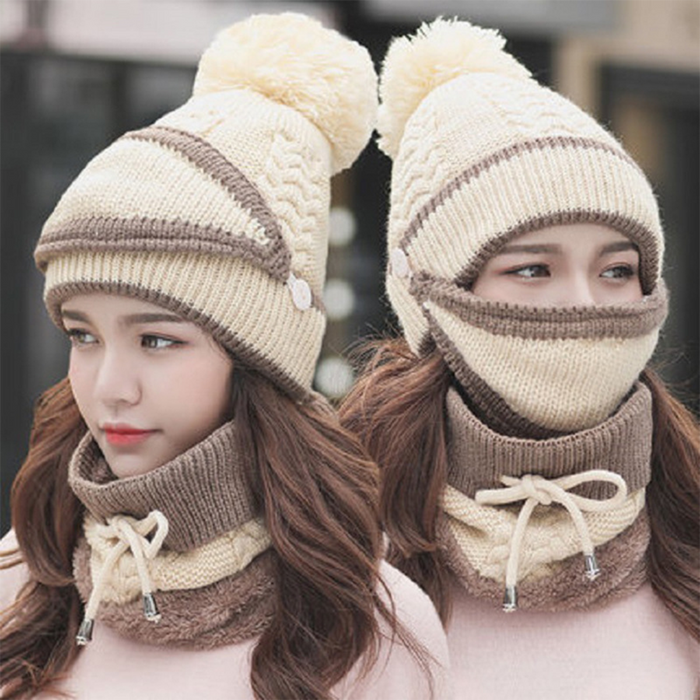 3PCS Women Winter Scarf Set